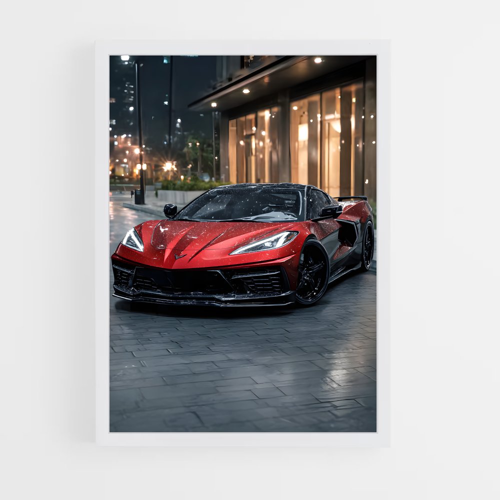 Poster Corvette en Ville – affiche Chevrolet (vue 3)